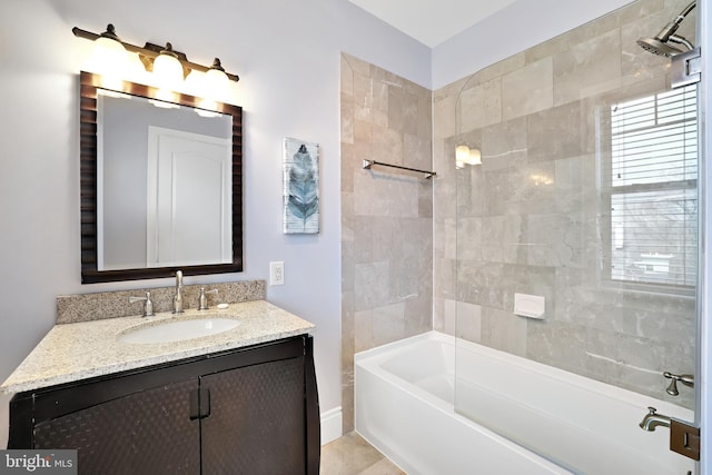 full bath featuring  shower combination and vanity