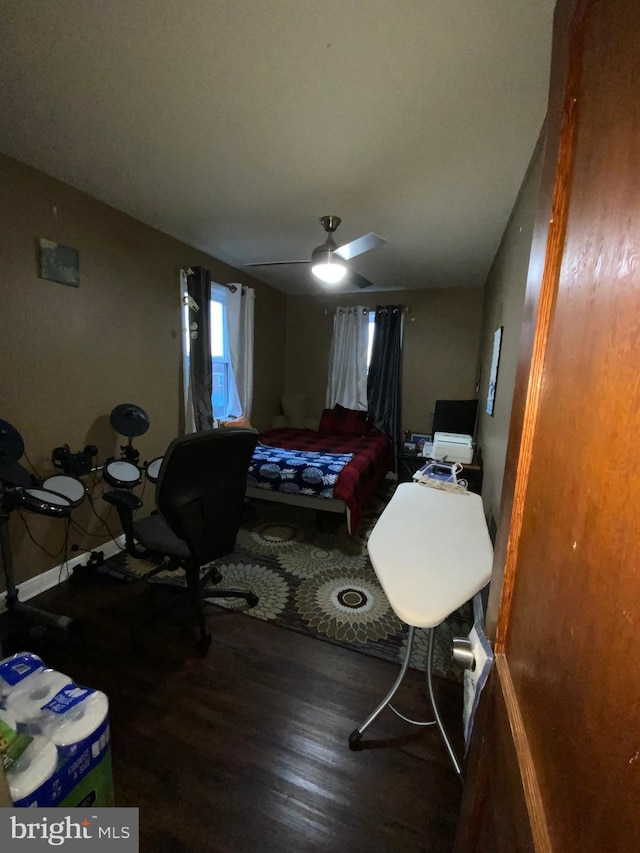 3227 Woodring Ave, Baltimore, MD 21234 - bedroom featuring ceiling fan and wood finished floors