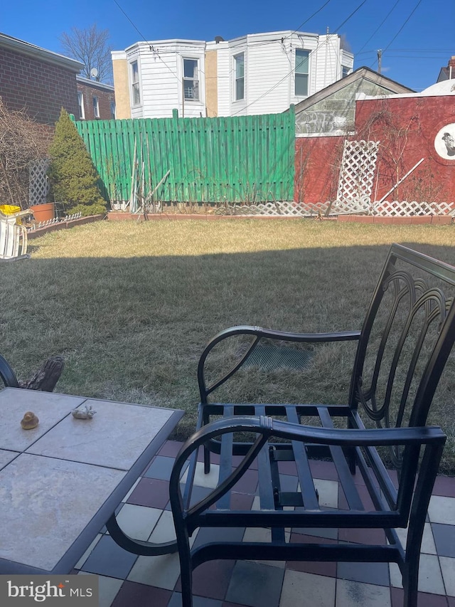 view of patio with fence