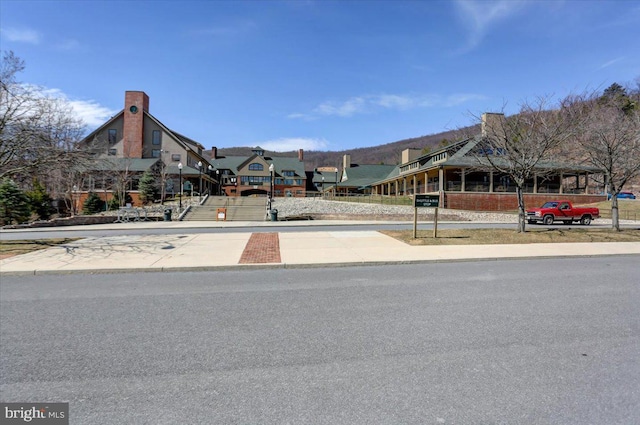 view of road with sidewalks