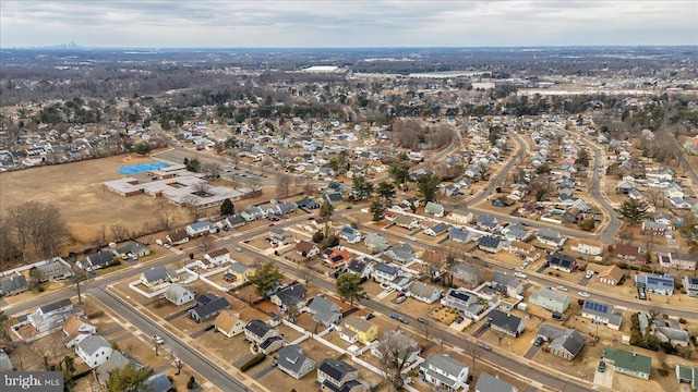 drone / aerial view with a residential view