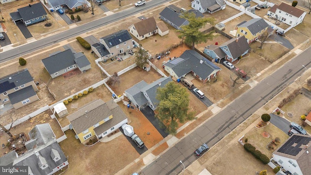 bird's eye view featuring a residential view