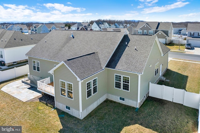 drone / aerial view featuring a residential view