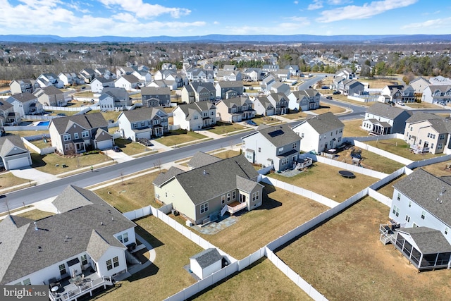 bird's eye view featuring a residential view