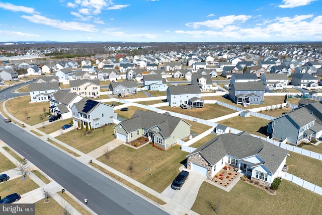 drone / aerial view featuring a residential view