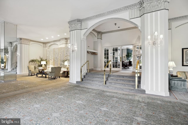 interior space featuring stairs