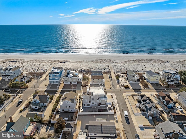 5909 Ocean Blvd, Long Beach Township, NJ 08008 - bird's eye view with a residential view, a beach view, and a water view