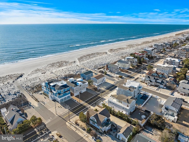 5909 Ocean Blvd, Long Beach Township, NJ 08008 - drone / aerial view featuring a view of the beach and a water view