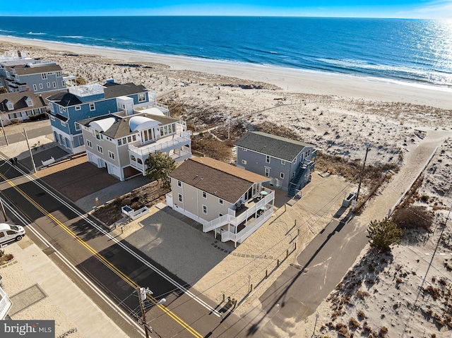 5909 Ocean Blvd, Long Beach Township, NJ 08008 - drone / aerial view with a residential view, a beach view, and a water view