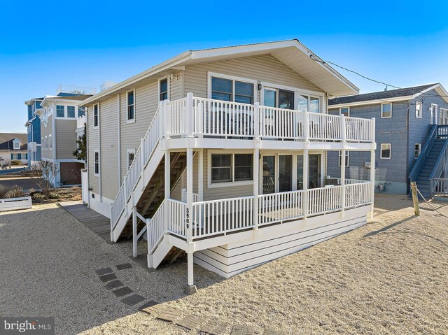 5909 Ocean Blvd, Long Beach Township, NJ 08008 - rear view of property with stairs