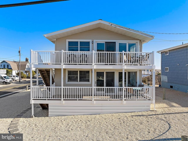 5909 Ocean Blvd, Long Beach Township, NJ 08008 - view of front of property with a porch and stairs