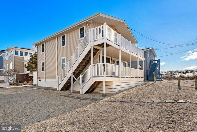 5909 Ocean Blvd, Long Beach Township, NJ 08008 - back of property with stairs
