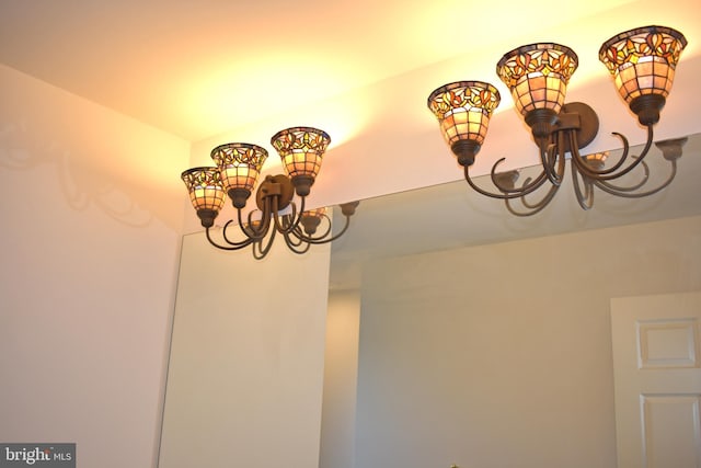 details with a notable chandelier