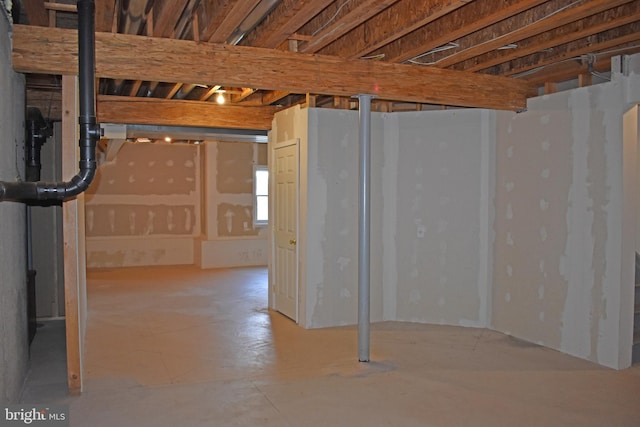 view of basement