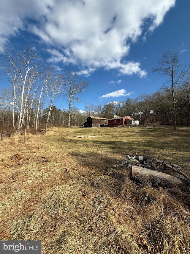 view of yard featuring a rural view