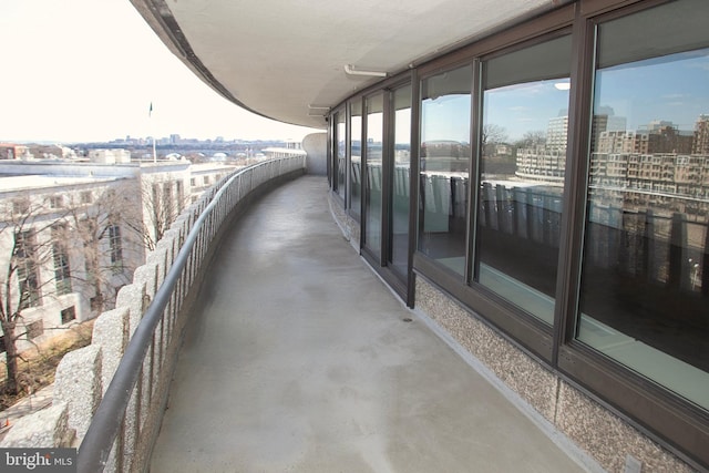 balcony with a view of city