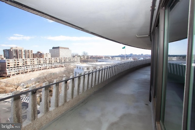 balcony with a city view