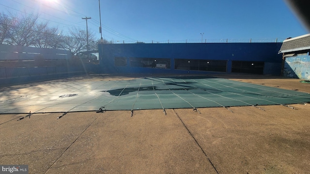 pool featuring a patio area