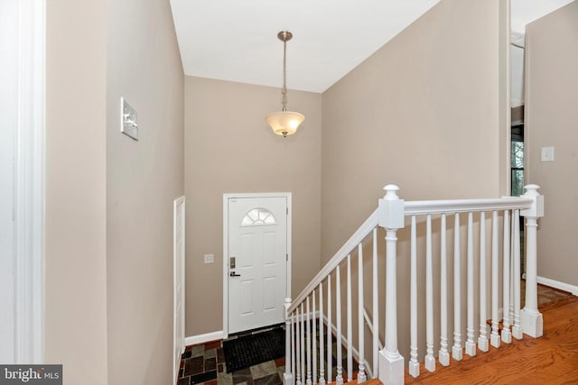 foyer with baseboards