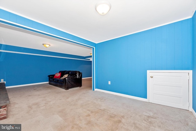 unfurnished bedroom with baseboards and carpet floors