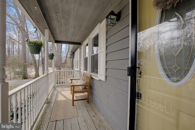 balcony with covered porch