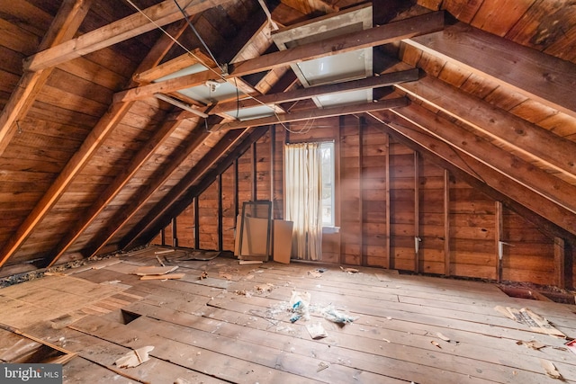 view of attic