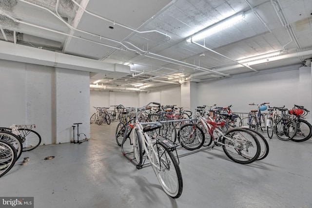 garage featuring bike storage