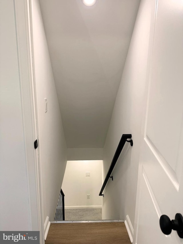 staircase with baseboards