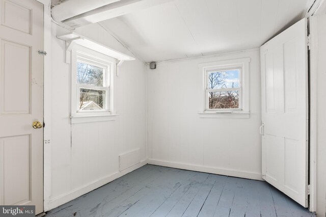 interior space featuring vaulted ceiling, plenty of natural light, and light wood finished floors