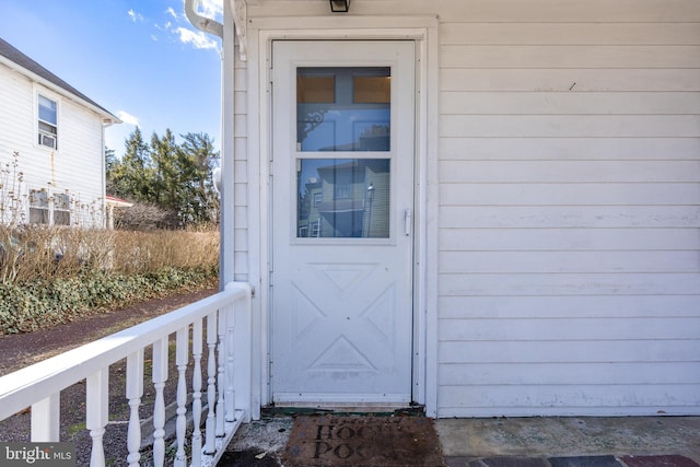 view of doorway to property