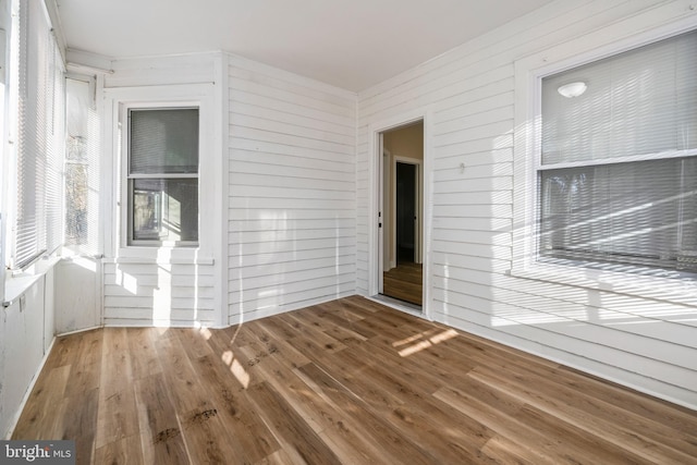 interior space with wood finished floors