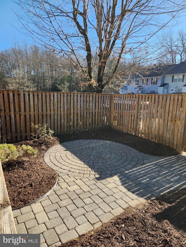 view of patio with fence