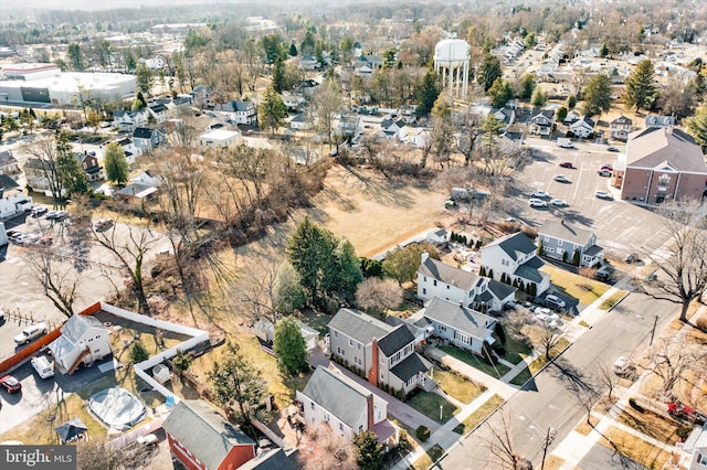 aerial view with a residential view