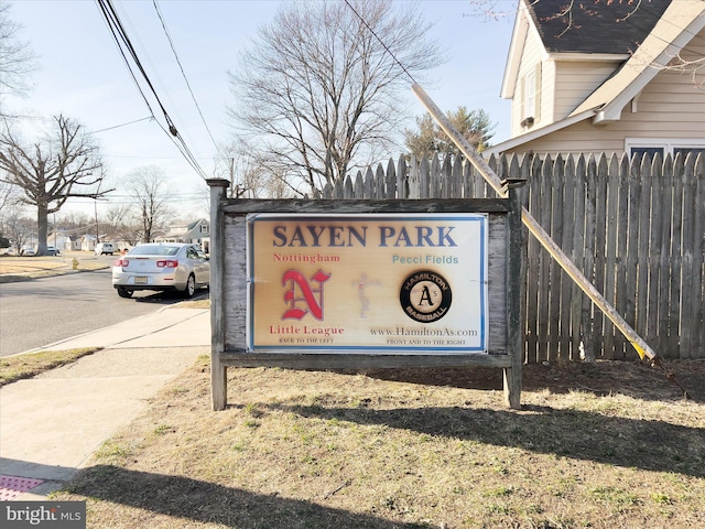 exterior space featuring fence