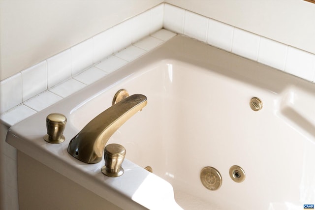 interior details featuring a sink and a bathtub