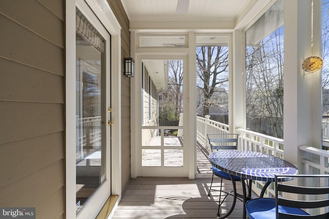 view of sunroom