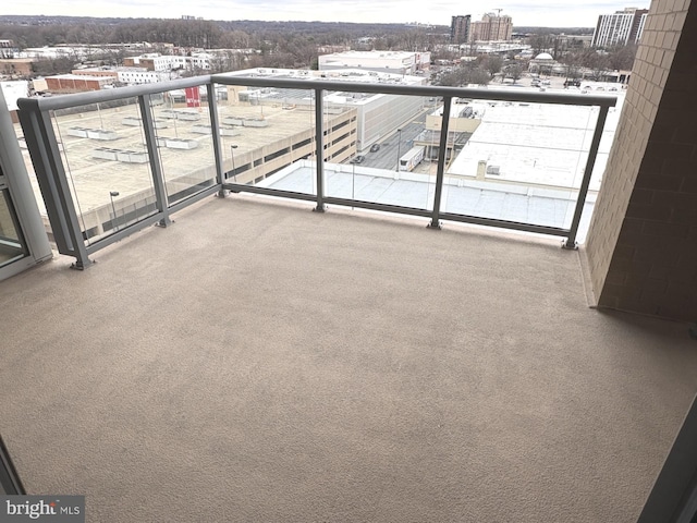 balcony featuring a view of city