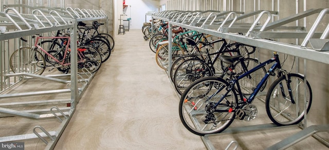 garage featuring bike storage