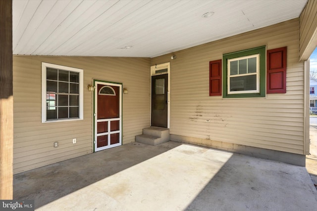 view of patio with entry steps