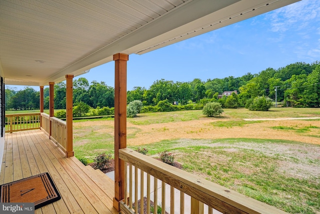 view of wooden deck