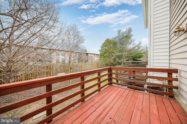 wooden deck with fence