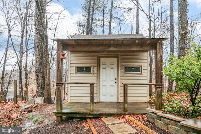 view of outbuilding with an outdoor structure