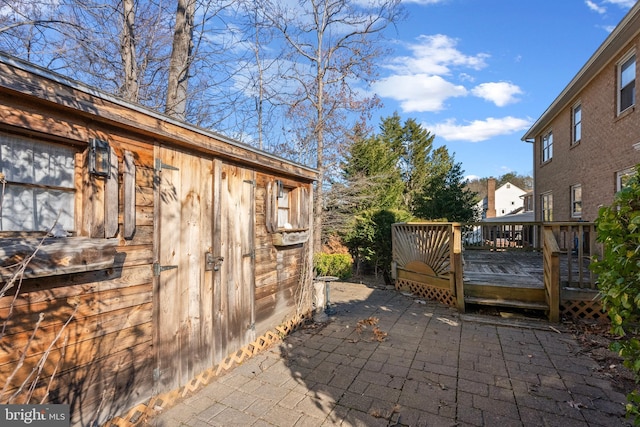 exterior space with a wooden deck