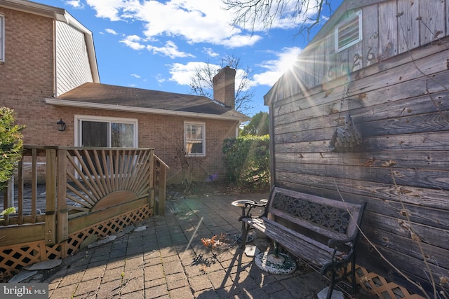 view of patio / terrace featuring a wooden deck