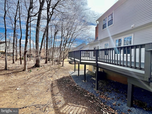 view of yard featuring a deck