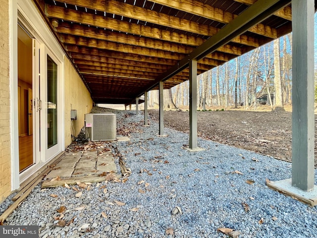 view of patio with central AC unit