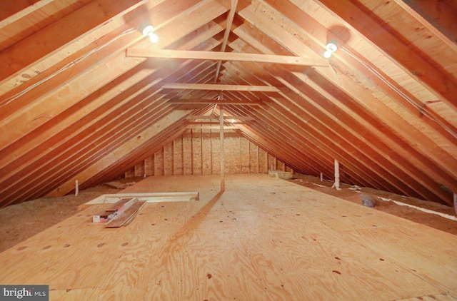 view of attic