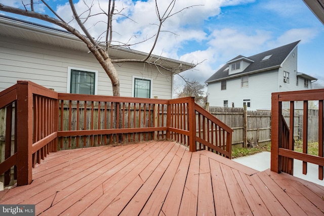 wooden deck with fence