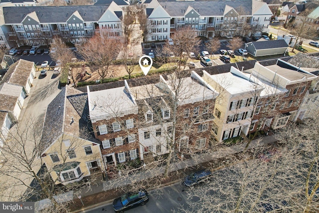 drone / aerial view with a residential view