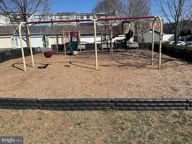 exterior space featuring playground community